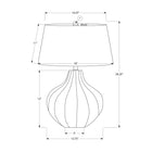 Monarch Specialties - Luminaire - 24 po H Lampe De Table - Céramique Bleue - Abat-Jour Ivoire / Crème - Transitionnel-Avec son design transitionnel, cette lampe à la mode est parfaite pour mettre en valeur une table d'appoint ou d'appoint dans un salon ou un bureau à domicile, ou sur une table de nuit dans votre chambre à coucher