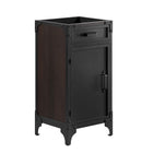 Modway - Steamforge 18" Vanette de salle de bain - Noir noir-Trous centraux de 8"