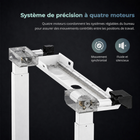 MotionGrey - Bureau debout électrique réglable Ultra  avec plateau inclinable - 55,1 po - Blanc-6