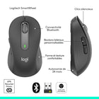 Logitech Signature M650L Souris Sans Fil - Graphite-Pile d'une durée de 24 Mois: La souris multi appareils fonctionne pendant 2 ans avec seulement une pile AA qui est fournie à votre achat