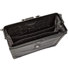 Mancini - Porte-documents plaideur luxueux pour portable 17.3po Buffalo - 18po x 6po x 13po - Noir-Bandoulière amovible