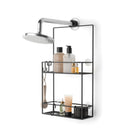 Umbra – Serviteur de douche Cubiko-Clip De Montage Polyvalent: Ce panier de douche moderne se monte sur une paroi de douche en verre, et propose un crochet supplémentaire pour suspendre votre serviette à l'extérieur de la douche