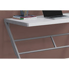 Monarch Specialties - 7372 Bureau 48 po L - Blanc/Metal Argent-Fini en stratifié de couleur blanc
