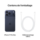 Apple - iPhone 17 Pro Max - 256 Go - Bleu profond - Débloqué-CONÇU POUR APPLE INTELLIGENCE - Personnel, privé, puissant. Écrivez, exprimez-vous et faites-en plus sans effort