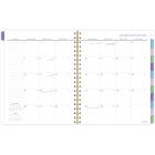 AT-A-GLANCE - Agenda hebdomadaire/mensuel BADGE floral 2025 - 11 po H x 8 1/2 po l - Multicolore - Bilingue-Un mois sur deux pages comprenant des blocs quotidiens, une section de notes et des calendriers de référence des mois passés / futurs
