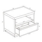 Manhattan Comfort - Table de nuit contemporaine Navis 26" à 1 tiroir - Chêne blanchi-Une base solide et une structure stable assurent un soutien durable et une fiabilité