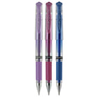 uni-ball − Stylos à impact gel Signo − 1,0 mm − couleurs métalliques (bleu, rose, violet) − paquet de 3-Couleur de l'encre : Assorti métallique