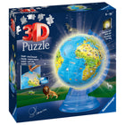 Ravensburger - Puzzle 3D Globe illuminé pour enfants - 180 pièces - Édition française-La technologie Easyclick et la qualité de découpe des 180 pièces numérotées permettent un encastrement parfait et assure ainsi la solidité du puzzle 3D, le tout SANS la moindre COLLE !