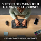 Logitech - Wave Keys Clavier ergonomique sans fil, repose-poignets rembourré - Graphite-Travaillez confortablement, à votre façon: modifiez les raccourcis de votre clavier Wave Keys via l’application Logi Options+ pour gagner du temps et travailler efficacement