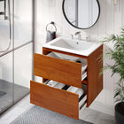 Modway - Scenic Support mural de 24" Vanette de salle de bain - Blanc cerise-Calleton de montage compatible avec les cloisons sèches