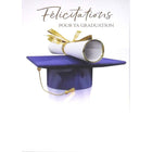Rosedale - Cartes De Souhaits De Graduation 5-1/2 po x 8 po / Enveloppes - Paquet de 12 - Chapeaux-Cartes de souhaits qualité boutique