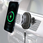 Mighty Mount - Support de chargeur sans fil MagSafe 15 W - Base d'aération-Mécanisme de verrouillage de l'aération : tournez et verrouillez pour un maintien sûr et sans oscillation