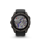 Garmin - fēnix 8 – 51 mm, saphir solaire, titane DLC gris carbone avec bracelet en silicone noir/gris galet-La fonction de commande vocale hors réseau vous permet d'accéder à certaines commandes de la montre même sans connexion à un smartphone
