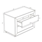 Manhattan Comfort - Table de nuit contemporaine Soren 32" à 2 tiroirs - Chêne naturel-Comprend deux grands tiroirs pour un rangement dissimulé des essentiels du quotidien