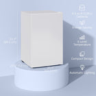HOMCOM - Mini-réfrigérateur 4,5 pi³ avec congélateur et roues - blanc-Charnières de porte réversibles permettant des options d'installation flexibles 