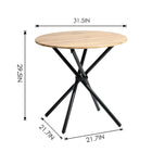 FurnitureR - Bureau d'ordinateur élégant couleur noyer avec support pour dessus de bureau-4