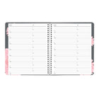 Blueline - 2026 Agenda mensuel Ruban Rose 14 mois - 8-7/8 po x 7-1/8 po - Marguerite Rose - Bilingue-Espace pour notes sur chaque page double