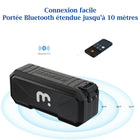 MyBat - Enceinte d'extérieur sans fil, portable, robuste et étanche - Noir-Connexion double TWS : Possibilité de jumeler deux enceintes Outback pour une expérience sonore immersive en stéréo.