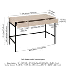Hudson&Canal - Bureau Nolan 48" - Aulne blanc-8