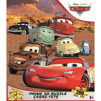 Disney Cars Photo de groupe - 200 pièces-Casse-tête 3D lenticulaire de 200 morceaux