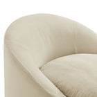 Modway - Sadie Slipcover Mélange de lin Chaise d’accent ronde - Lin-8