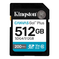Kingston - 512 Go Canvas Go! Plus Carte mémoire SD-Transferts plus rapides jusqu’à 200 Mo/s1