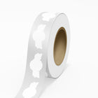 JAM Paper - Rouleaux d'étiquettes standard - sceau anniversaire - 1 3/8 x 2 5/8 - film blanc brillant - 125 étiquettes/rouleau-Couleur : Film blanc | Faites ressortir votre courrier avec des étiquettes d'adresse d'expédition avec couche de film haute brillance (laminées).