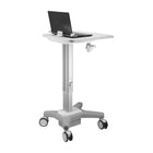 Amer Mounts - Chariot médical sur pied léger avec support de barre pour ordinateur portable-Prise en charge de la taille d'un ordinateur portable de 9,7 pouces à 17,3 pouces