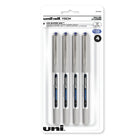 uni-ball – Stylos à bille roulante Vision – 0,7 mm – bleu – paquet de 4  -Stylos à bille roulante