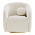 Modway - Holland Pivot Tissu chenille Fauteuil - Crème-Arrivée entièrement assemblée