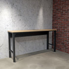 Manhattan Comfort - Table de garage moderne Fortress 72,4" - Gris charbon-Conception peu encombrante pour insérer 2 armoires Fortress