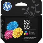 HP - Cartouche d'encre 63/65 authentique à rendement standard - Tricolore-Cartouche à rendement standard pour l’usage quotidien