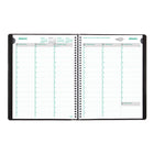 Brownline - 2026 Agenda hebdomadaire EcoLogix avec papier recyclé - 11 po x 8-1/2 po - Couleurs assorties - Anglais-Calendriers de référence du mois précédent, du mois courant et des deux suivants sur chaque page double