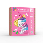 Connetix - Licorne Pailleté Pack, Contenant 56 Pièces-Ensemble de 56 pièces - Contient une sélection soigneusement conçue de tuiles magnétiques scintillantes : 2 x hexagones, 20 x carrés standards, 6 x petits triangles rectangles, 4 x grands triangles rectangles, 6 x triangles équilatéraux, 10 x triangles isocèles, 1 x rectangle moyen, 3 x rectangles courts et 4 x trapèzes