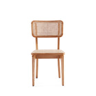 Manhattan Comfort - Lot de 4 chaises de salle à manger Giverny 46 cm style industriel chic - Nature-Assise en canne naturelle