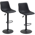 HOMCOM - Tabourets de bar de cuisine à hauteur de comptoir réglable - gris - paquet de 2-Ensemble de 2 pièces pour un look élégant et coordonné dans votre maison 
