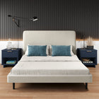 Manhattan Comfort - Table de nuit moderne Granville 18,11" à 1 tiroir - Bleu Minuit - Lot de 2-Comprend 1 tiroir à extension complète avec tiroir supérieur conçu avec des lignes verticales texturées en relief fabriqué en bois massif