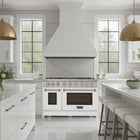 Kucht - 48 po Série KFX-X style professionnel au gaz naturel - Acier inoxydable/Blanc-Garantie limitée du fabricant de 2 ans