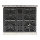 Kucht - 30 po Série KFX-X Cuisinière Pro Style au gaz propane - Acier inoxydable/Noir-Grilles en fonte robustes pour déplacer les ustensiles sans les soulever