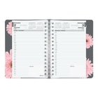 Blueline - 2026 Agenda quotidien/mensuel Ruban Rose - 8 po x 5 po - Marguerite Rose - Bilingue-Reliure spirale double avec couverture imprimée souple