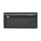 Roots - Portefeuille d'embrayage mince pour dames - Noir-Cuir véritable