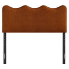 Modway - Athena Velours de performance résistant aux taches Tête de lit King Size, Rouille-Quatre positions de montage ajustables