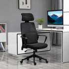 Vinsetto - Chaise de bureau de massage pivotante avec coussin lombaire, USB et appui-tête réglable-Coussin lombaire avec moteur de massage à vibrations 2 points