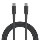 AXS - PROCharge Premium USB-C vers USB-C Câble tressé (1,2M) - Black/Grey-Fabriqué à partir de matériaux recyclés