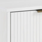 Manhattan Comfort - Granville commode et table de chevet modernes - blanc - ensemble de 2-Doté d'une épaisseur de panneau de 25 mm, fabriqué en bois massif de haute qualité et doté d'une façade de tiroir nervurée en bois massif