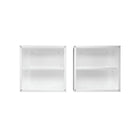 Manhattan Comfort - Ensemble de 2 armoires de garage modernes Fortress 30" - Blanc-Poignée métallique encastrée