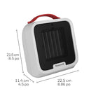 Honeywell - Radiateur céramique HeatBudMD XL, Blanc-Thermostat réglable