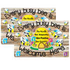 Ashley Productions - Smart Poly Tapis de bienvenue avec dos antidérapant - 15 -5" x 23 -5" - thème ruche d'abeilles - paquet de 2-Nos tapis de qualité supérieure sont conçus pour résister aux rigueurs de l'utilisation quotidienne en classe, ce qui les rend parfaits pour les zones à fort passage.
