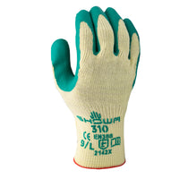 Atlas - Gants en latex de caoutchouc naturel à prise en main optimale - Doublure polycoton - Vert/Jaune - Taille M-Latex de caoutchouc naturel