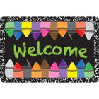 Ashley Productions - The Original Fun Mat - Tapis de Bienvenue - 15 -5" x 23 -5" - Composition de Crayons de Bienvenue-Mesure et conception : Le tapis de composition Welcome Crayons mesure 15,5 po x 23,5 po.